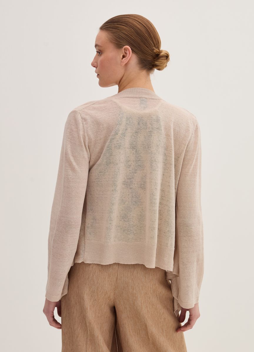 Rundhals Strickpullover mit Rippmuster
