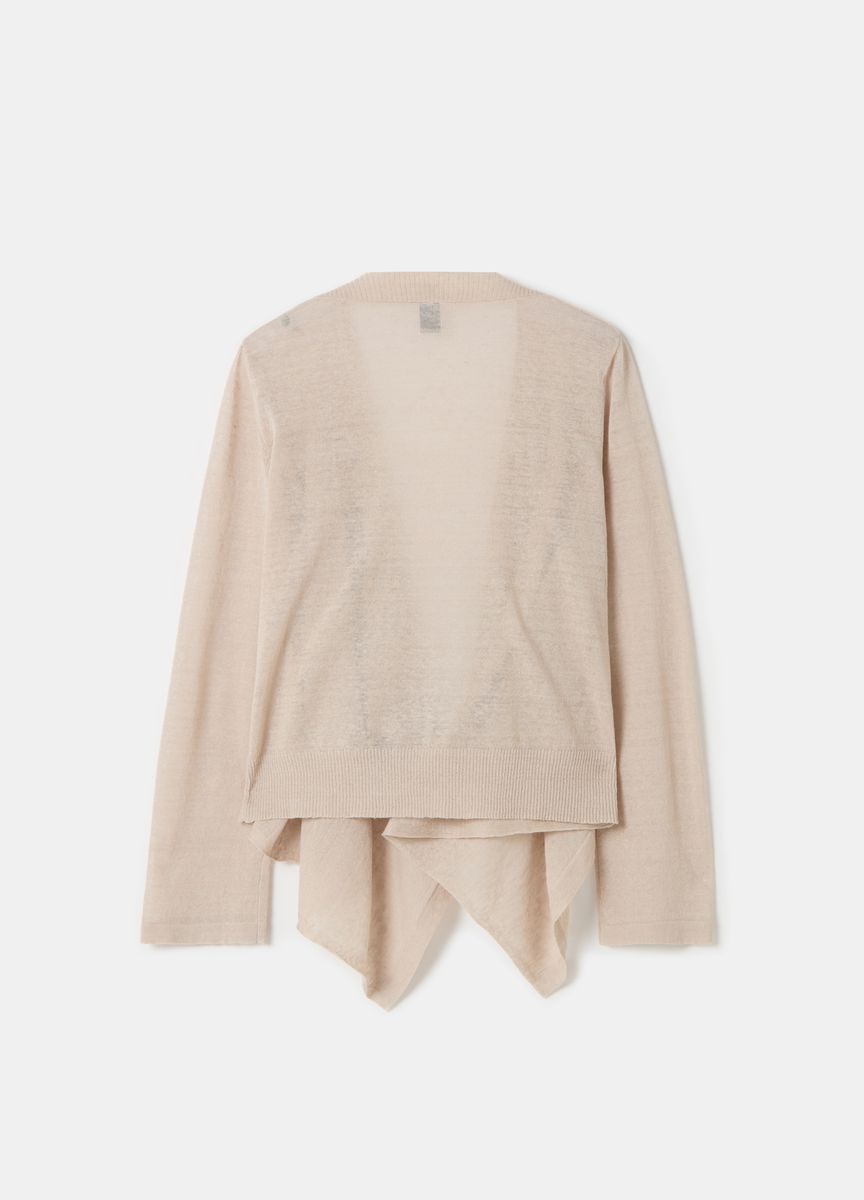 Rundhals Strickpullover mit Rippmuster