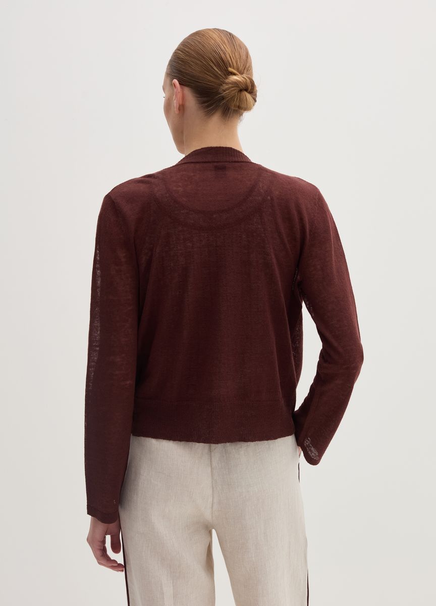 Rundhals Strickpullover mit Rippmuster