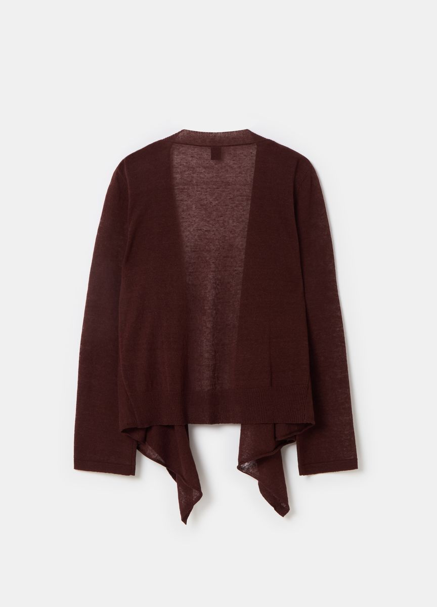 Rundhals Strickpullover mit Rippmuster