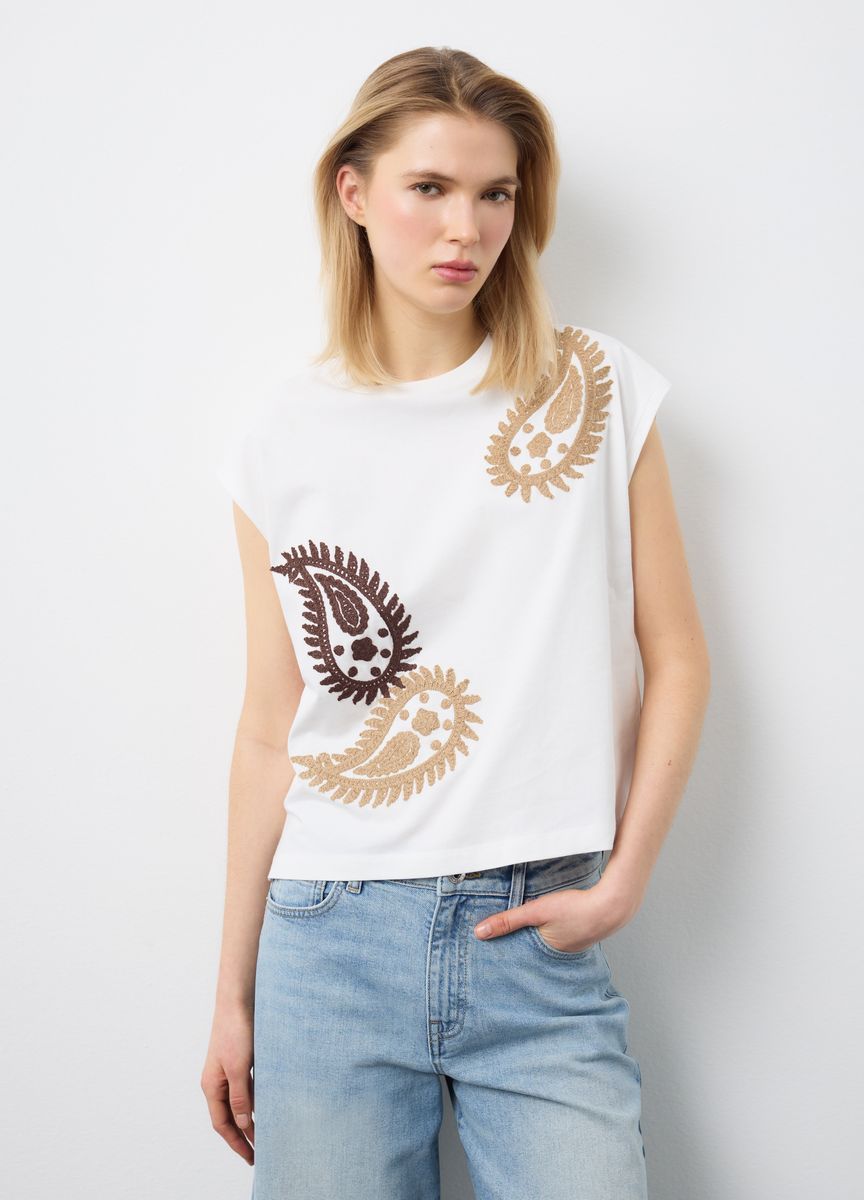 Modernes, kastenförmiges Crop-Top