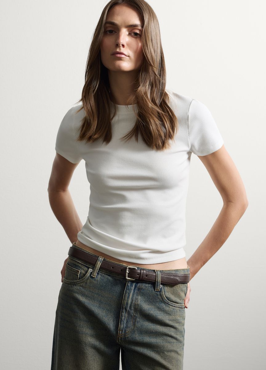 Modernes, kastenförmiges Crop-Top