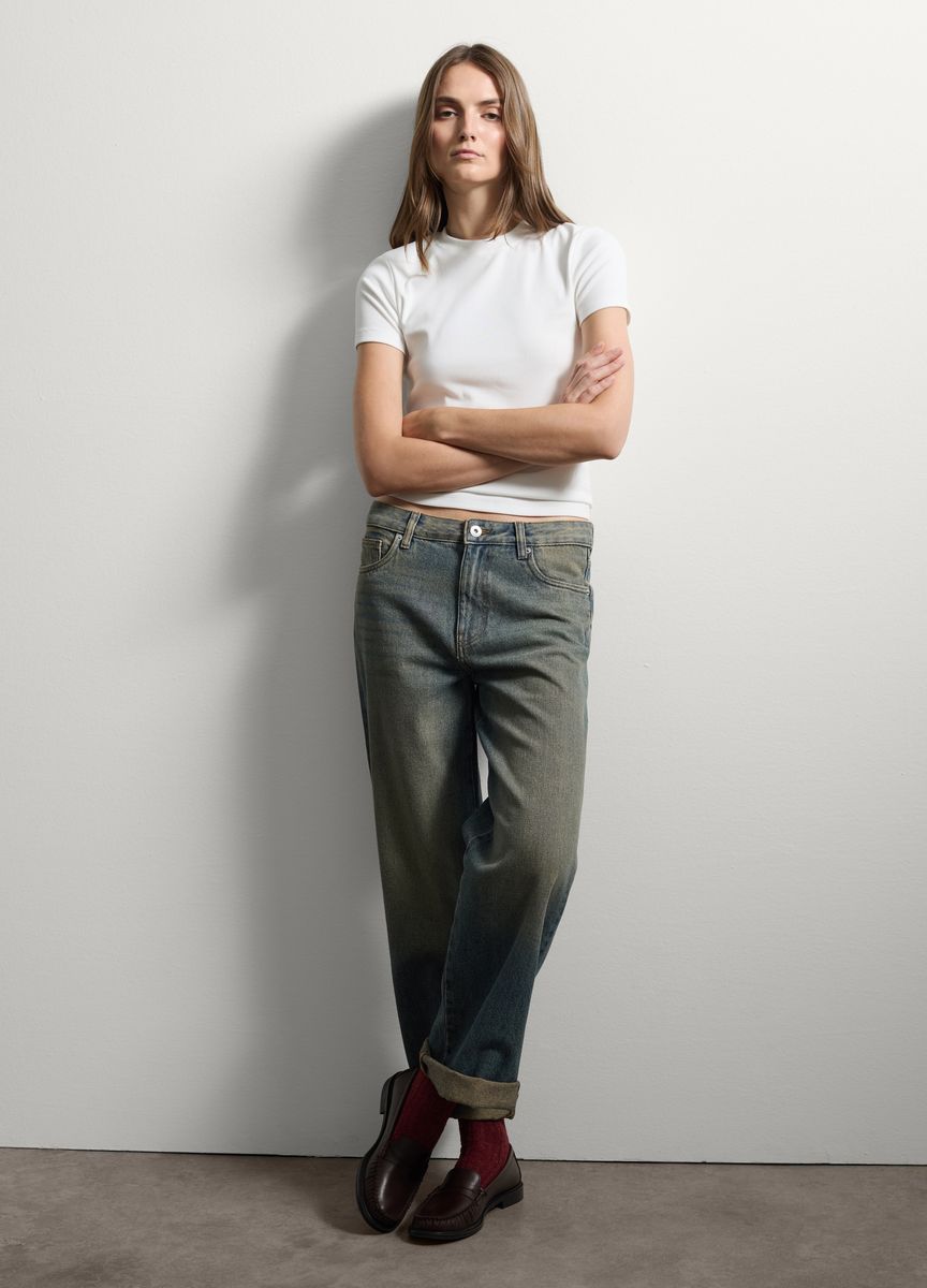 Modernes, kastenförmiges Crop-Top