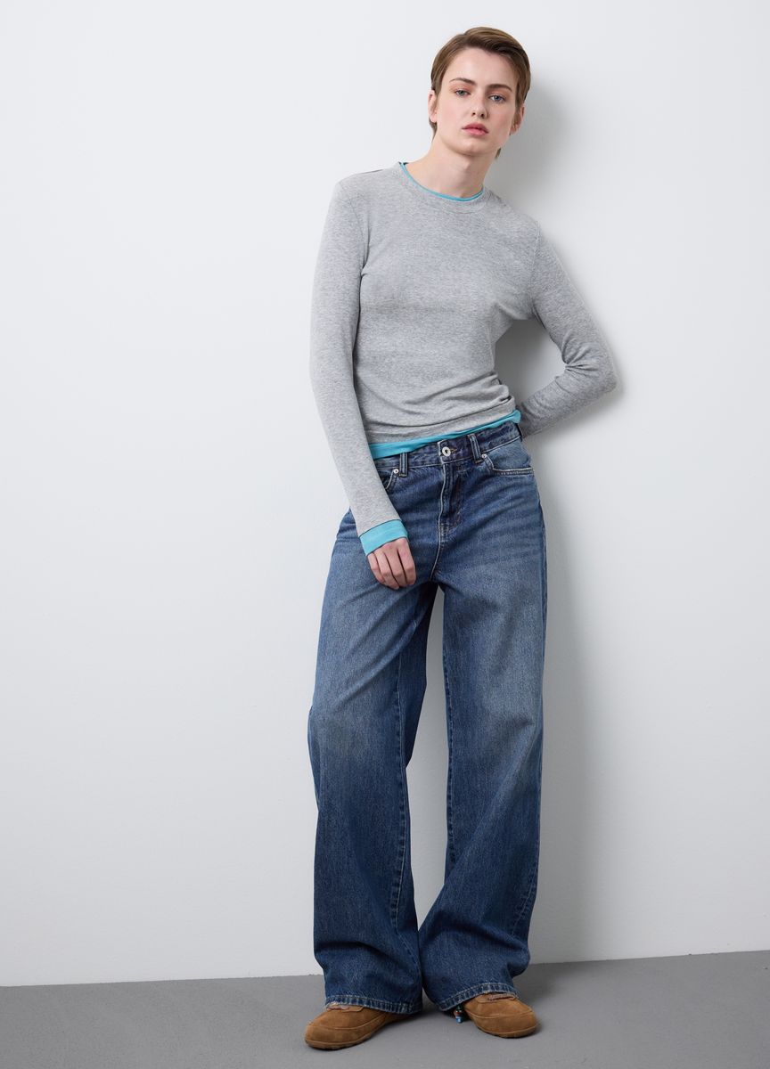 Modernes, kastenförmiges Crop-Top