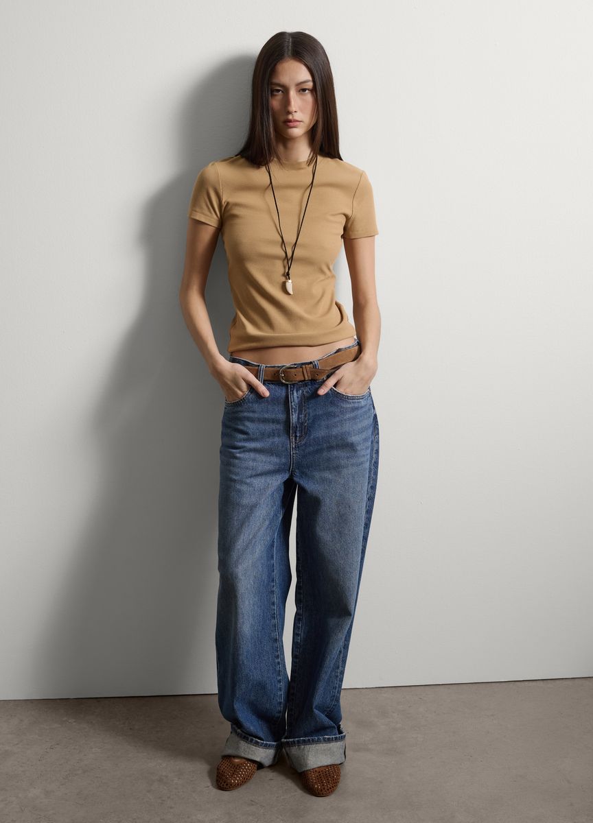 Modernes, kastenförmiges Crop-Top