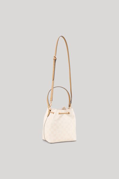 Elegante Bucket Bag mit Schachbrettmuster und Riemen
