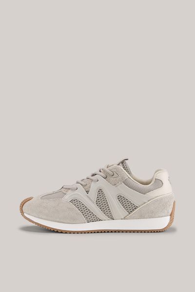 Retro-Laufschuhe aus Wildleder und Mesh