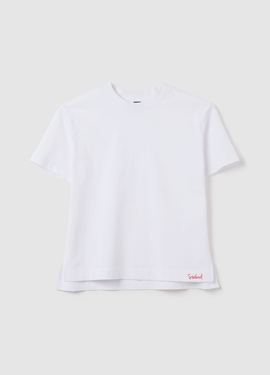 Klassisches Baumwoll-T-Shirt mit Relaxed Fit