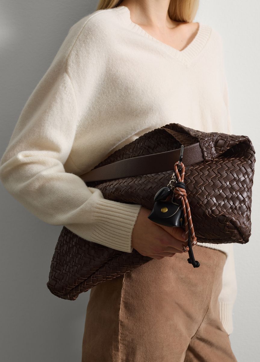 Leopard Taschenanhänger mit Kunstfell