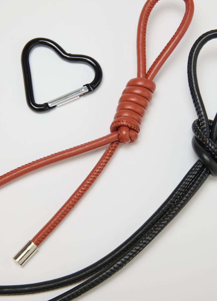 Leopard Taschenanhänger mit Kunstfell