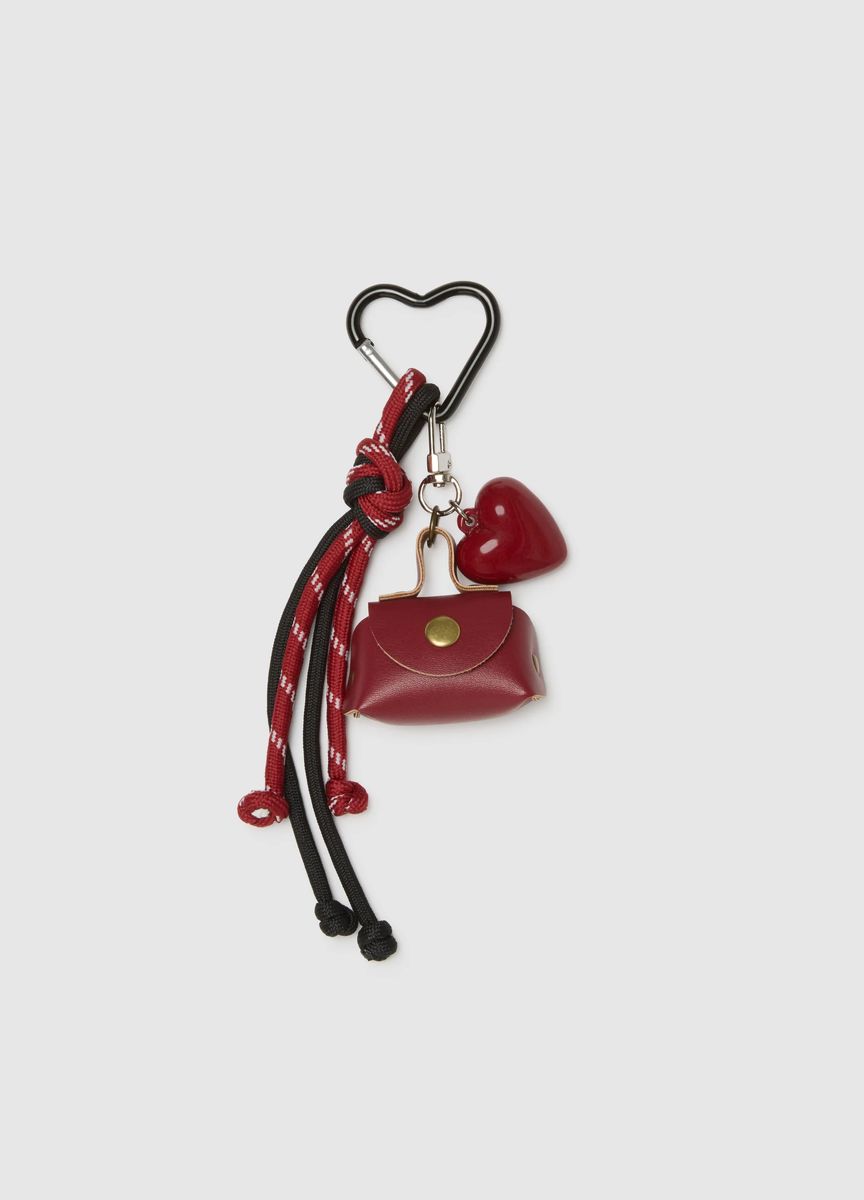 Leopard Taschenanhänger mit Kunstfell