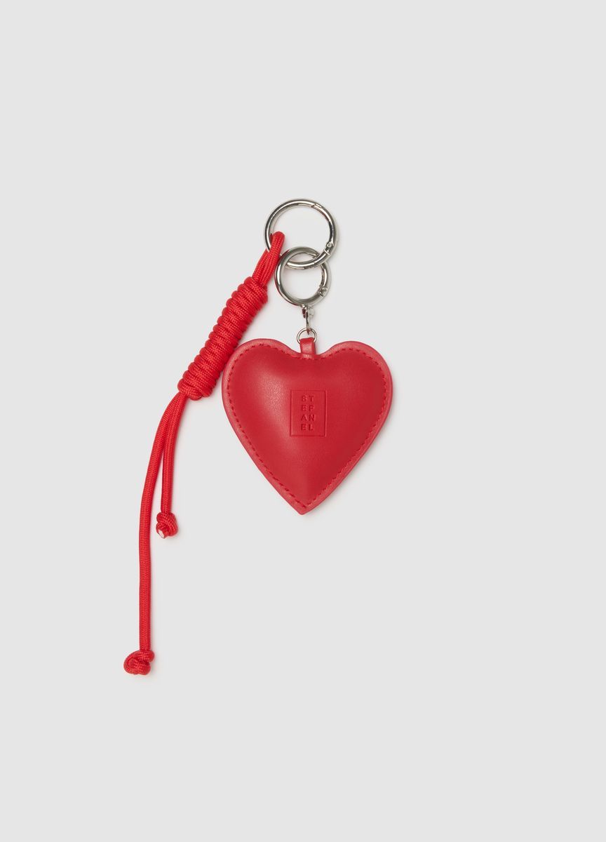 Roter herzförmiger Taschenanhänger Schlüsselanhänger