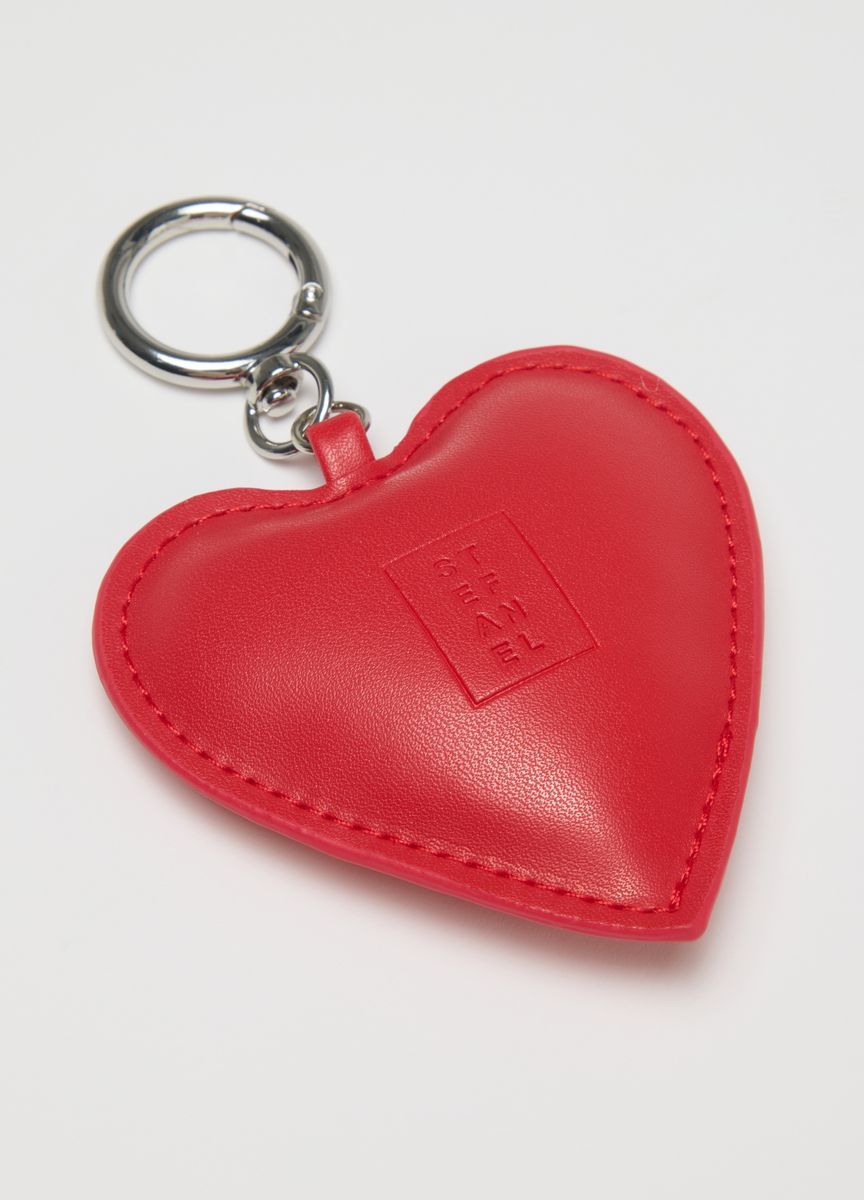 Roter herzförmiger Taschenanhänger Schlüsselanhänger