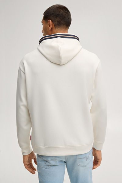 Lässiger Off-White Hoodie mit Logo