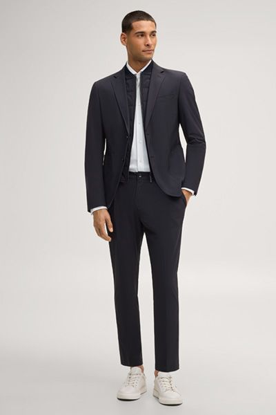 Dynamic-Bundfaltenhose Lester in Navy