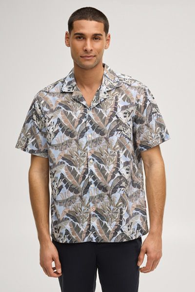 Tropisches Hemd mit Reverskragen