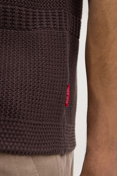 Strukturiertes Strickhemd mit Reverskragen