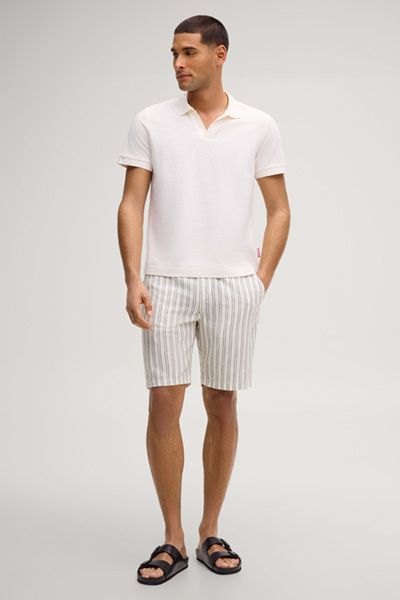 Gestreifte Shorts aus Lyocell-Baumwollmischung