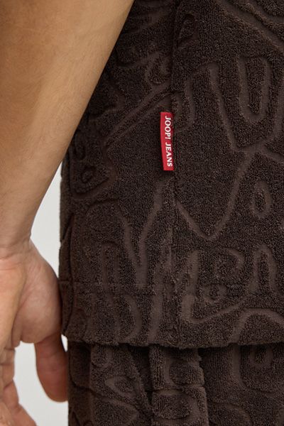 Camp-Shirt aus strukturiertem Frottee-Strick