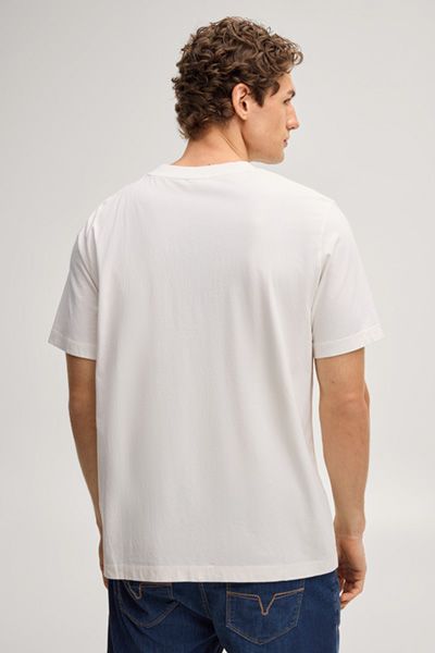 Off-White T-Shirt mit Grafikprint aus Baumwolle