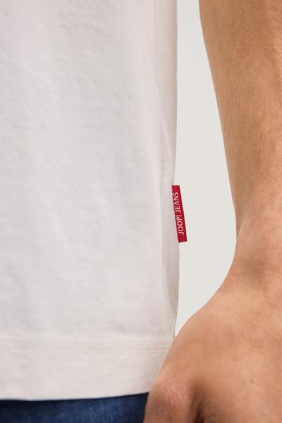 Off-White T-Shirt mit Grafikprint aus Baumwolle