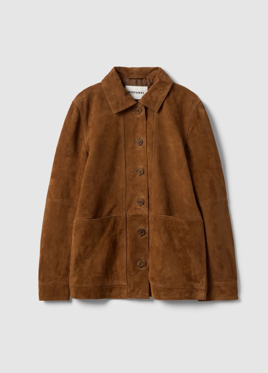 Bomberjacke mit Gürtel und Kunstfellkragen