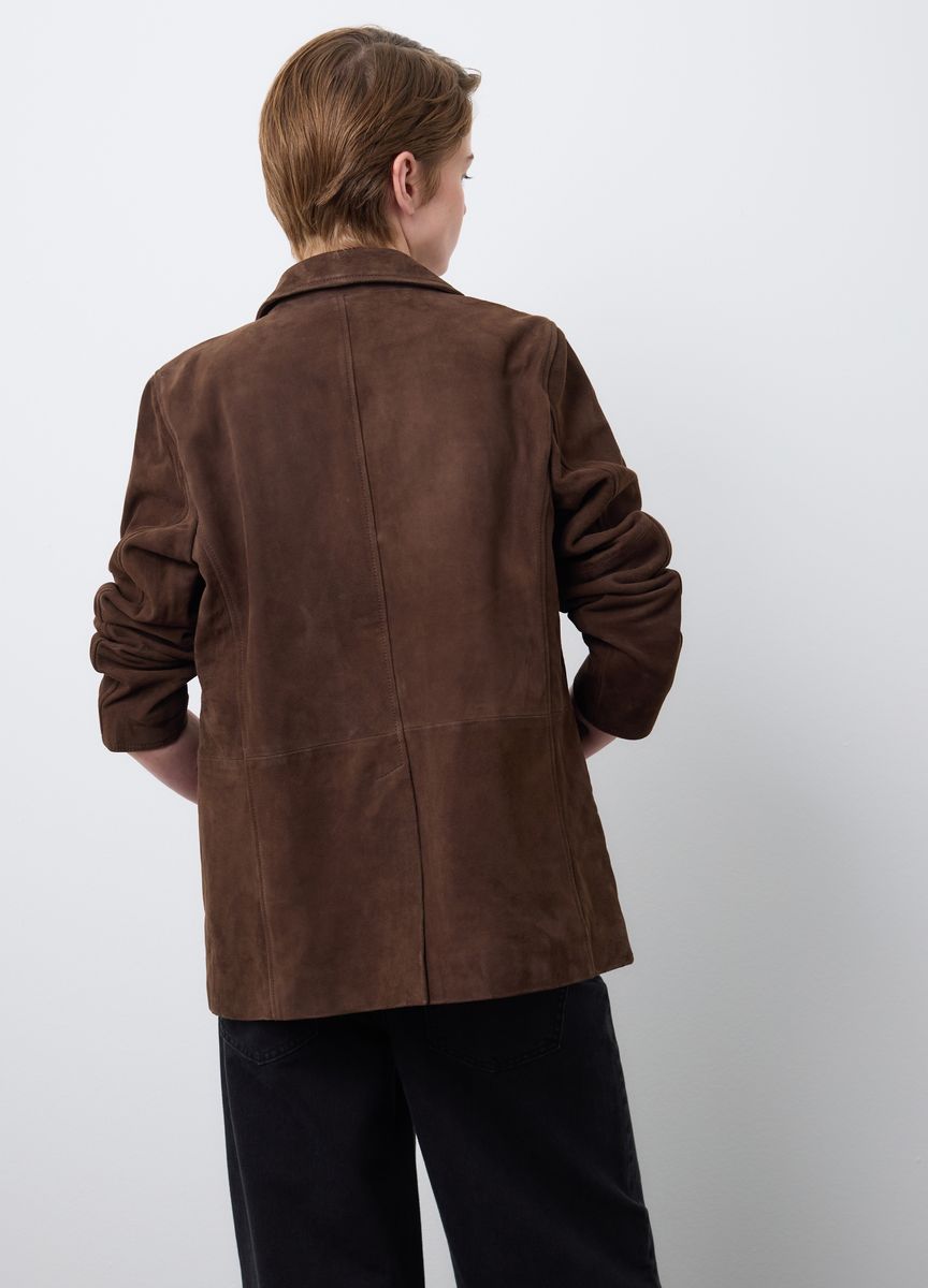 Bomberjacke mit Gürtel und Kunstfellkragen