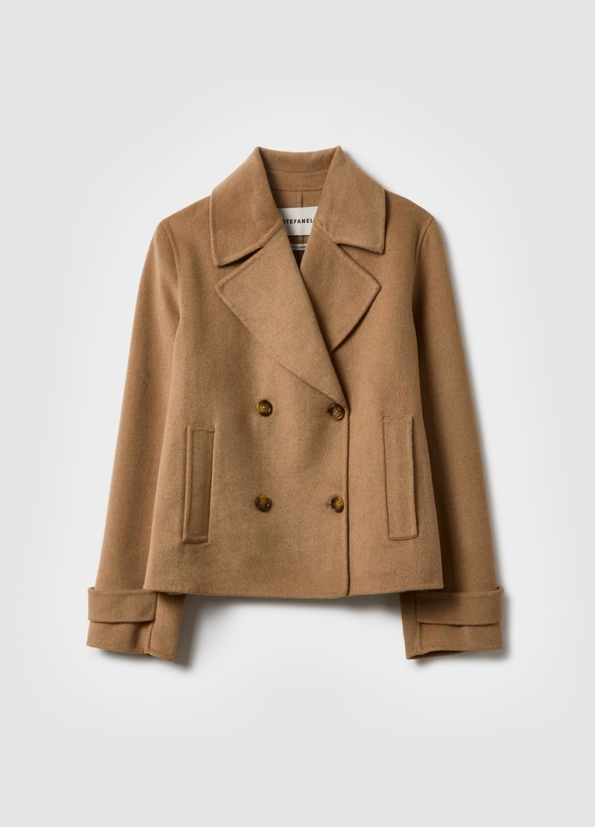 Kurzer zweireihiger Cabanmantel