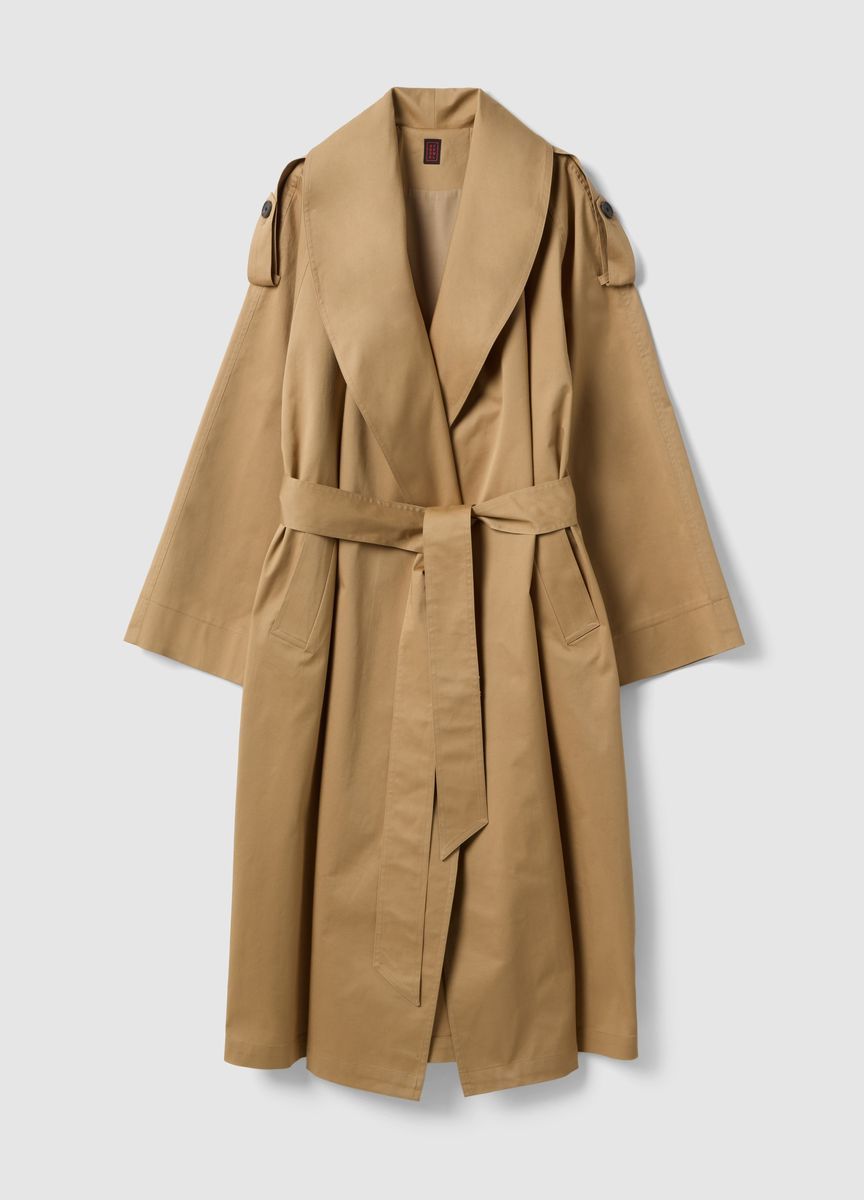 Klassischer Gürtel Trenchcoat mit Details