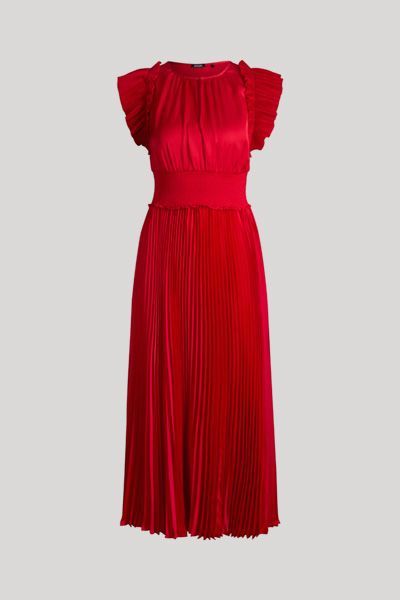 Elegantes Plissee-Midikleid mit Rüschen