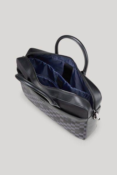 JOOP! Scacchi Pandion Schwarze gemusterte Aktentasche Business Tasche Unisex