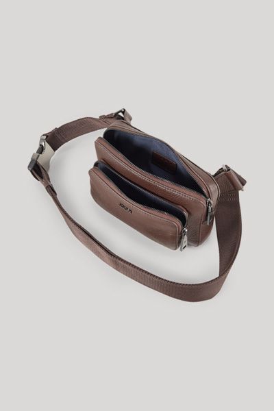 Joop! Cardona Emir Gürteltasche Dunkelbraunes Narbenleder