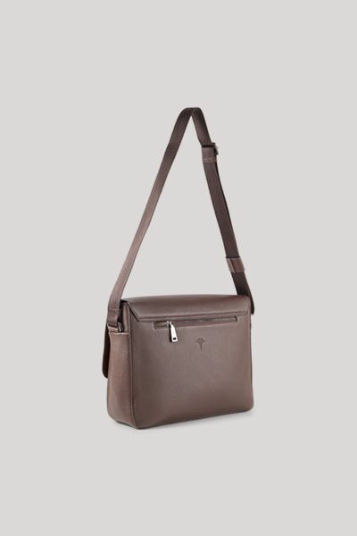 Bogner Cardona Nevio Dunkelbraune Messenger Bag aus Leder