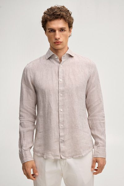 Leinen-Hemd Pai in Beige