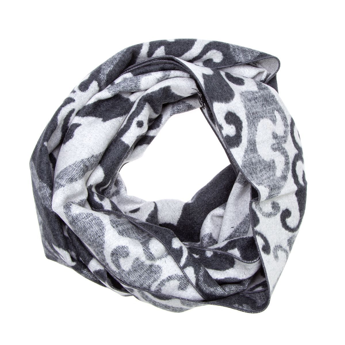 Ornamentaler Seidenflanell Schlauchschal