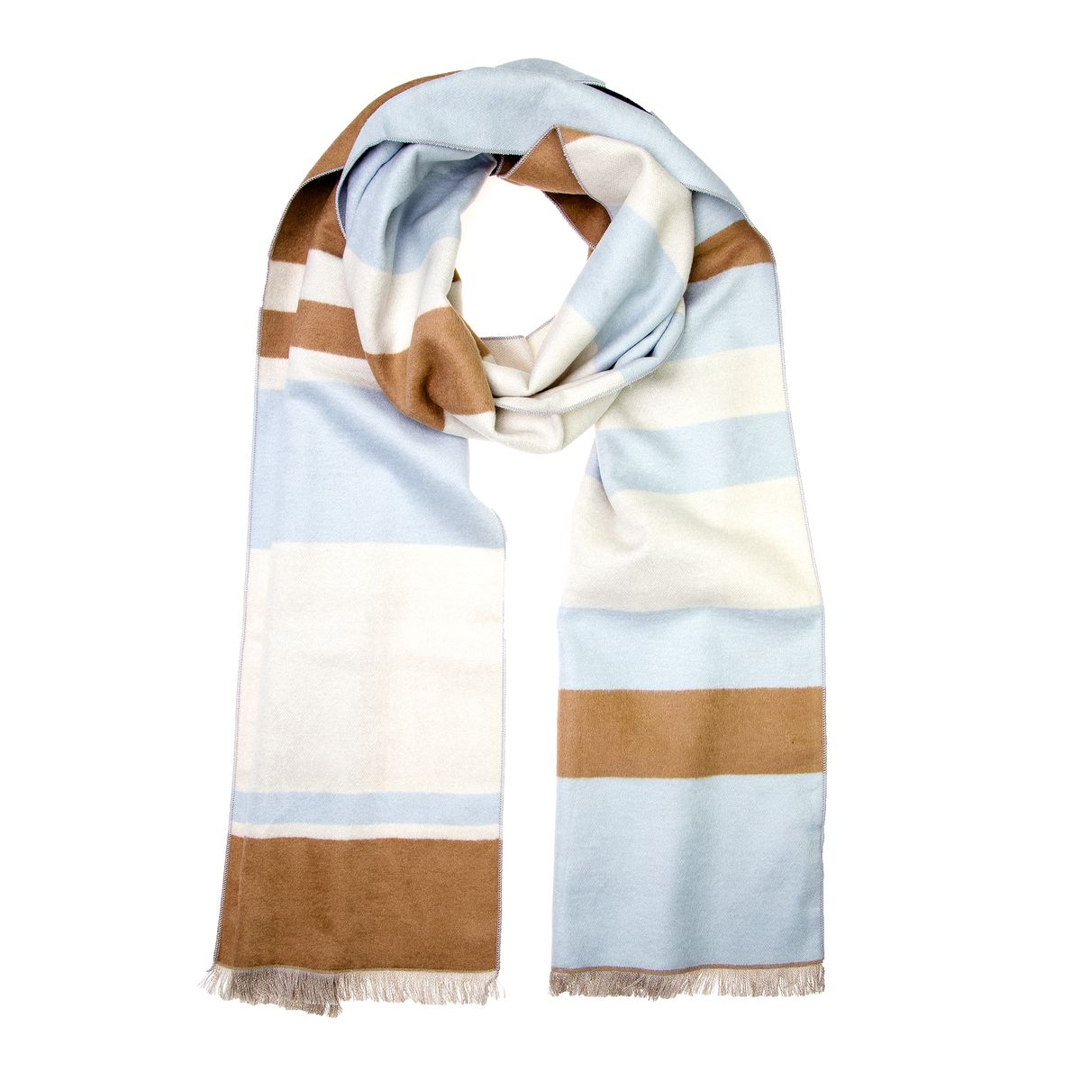 Gestreifter Seidenflanell Schal