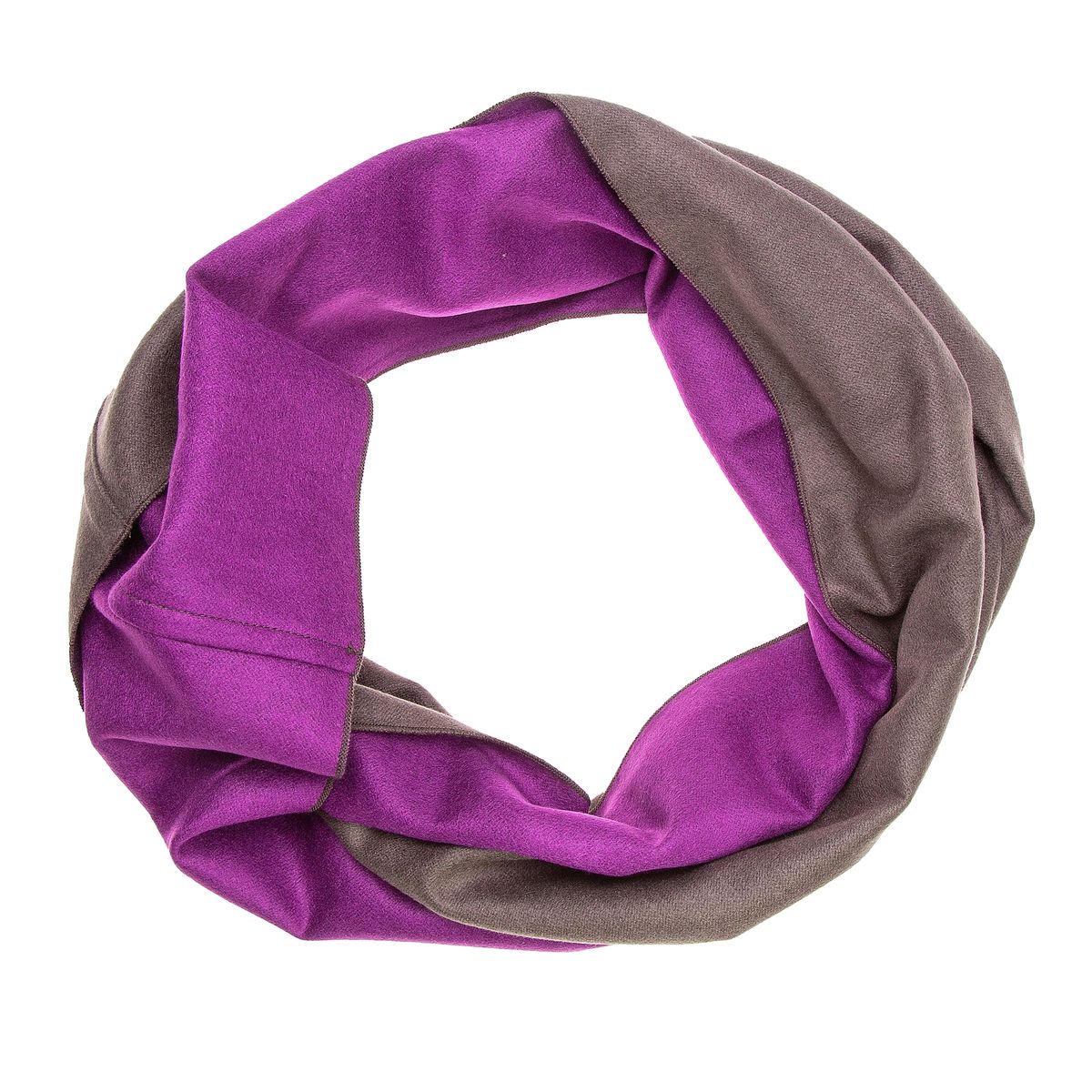 Zweifarbiger Seiden Loop Schal Snood