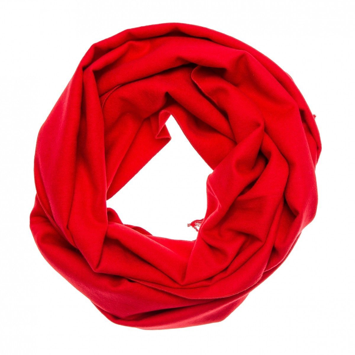 Roter nahtloser, kreisförmiger Schlauchschal