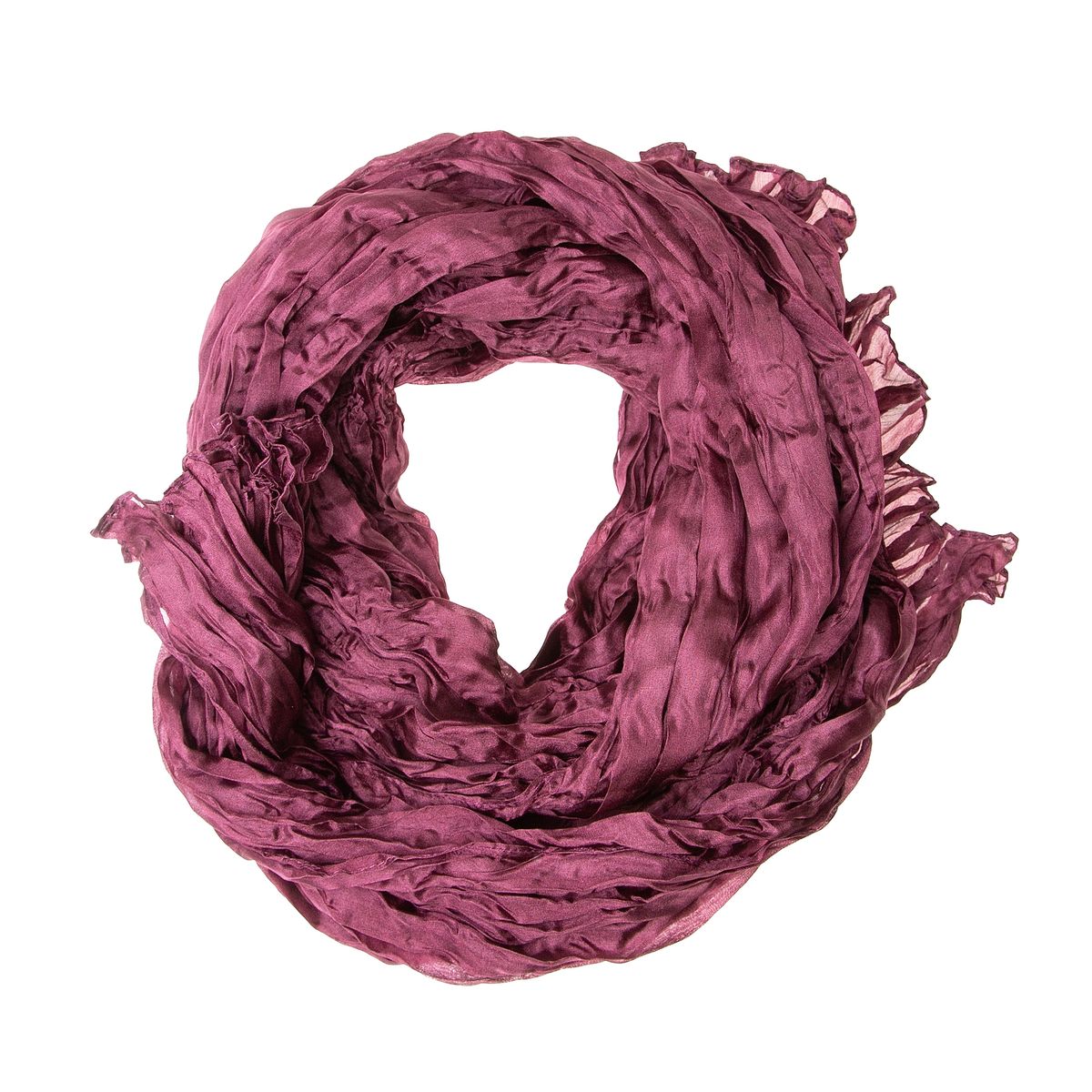 Crinkle Seidenschal Wickeltuch Brombeere