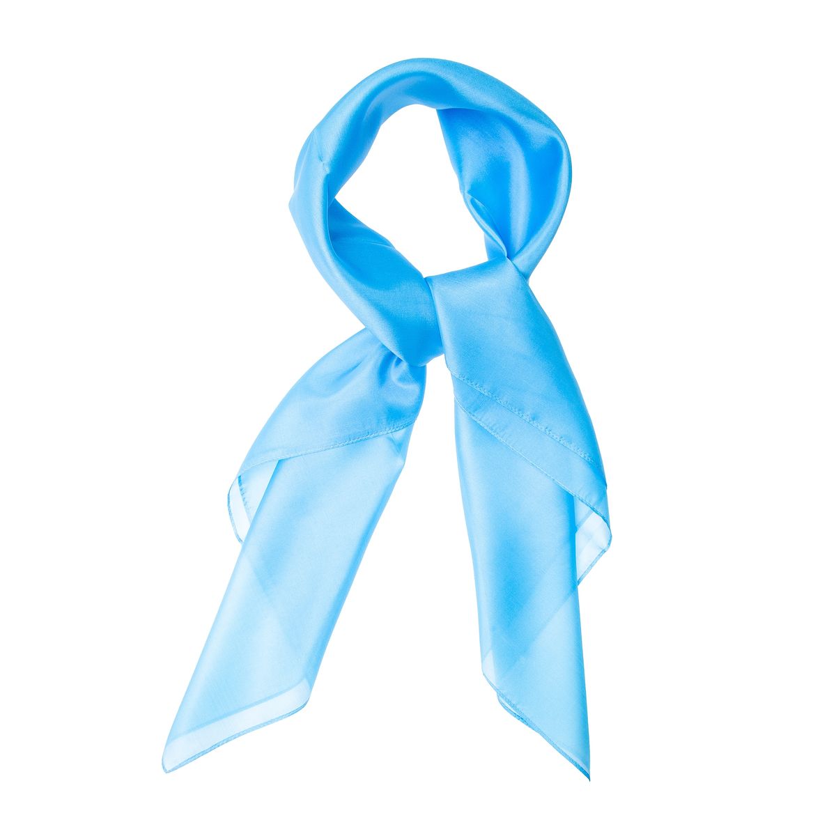 Aqua Blaues Seidenhalstuch