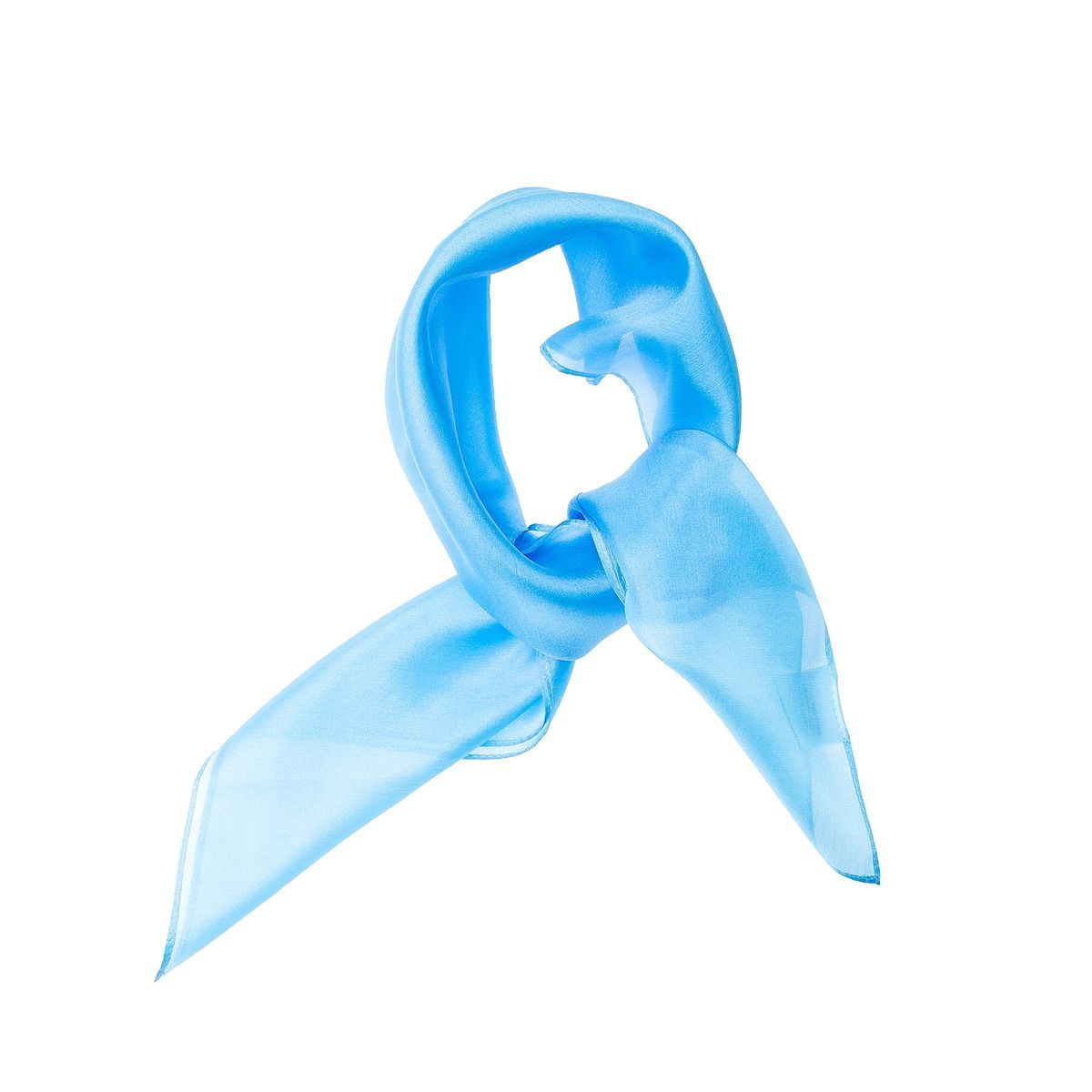 Hellblaues Seiden-Quadrat-Nickituch