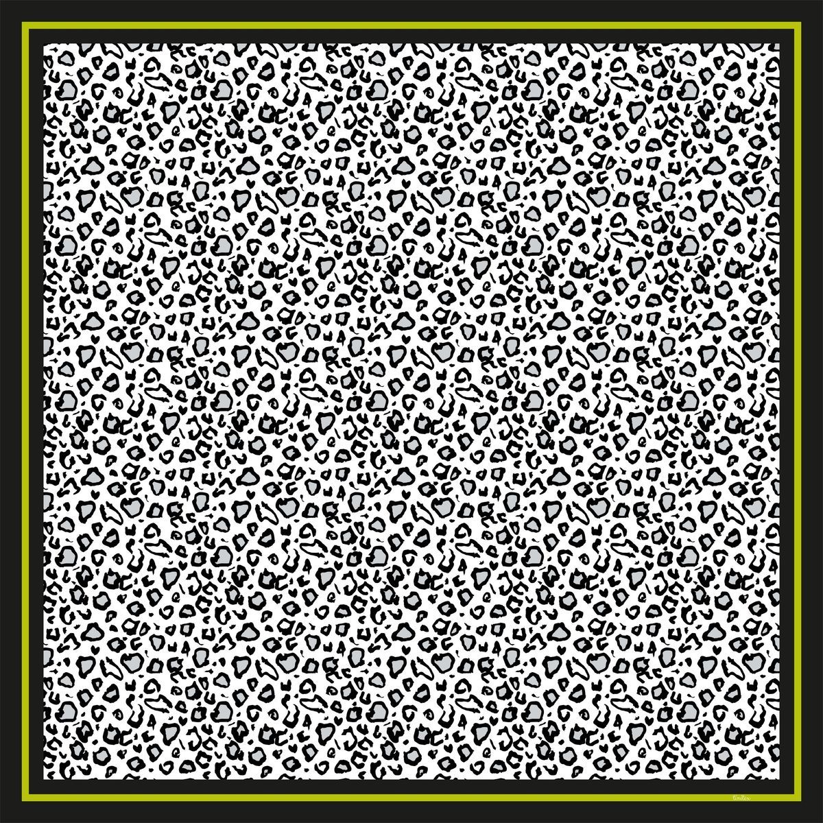 Quadratisches Seidentuch mit Leopardenmuster