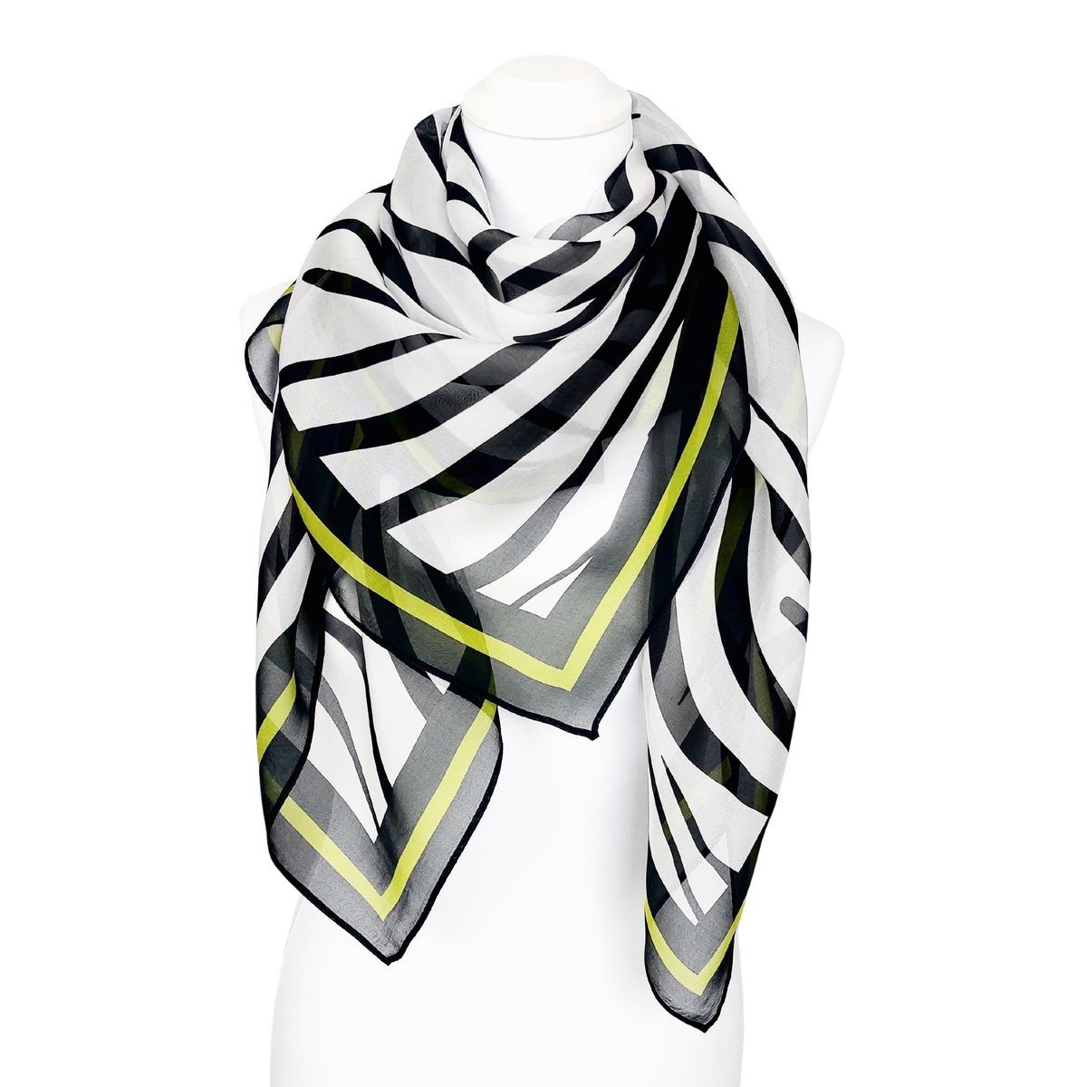 Quadratisches Seidentuch mit Zebra-Print