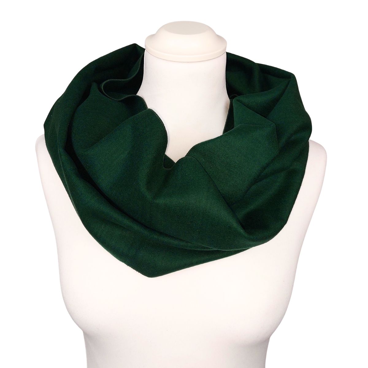 Waldgrüner Seiden Loop Schal