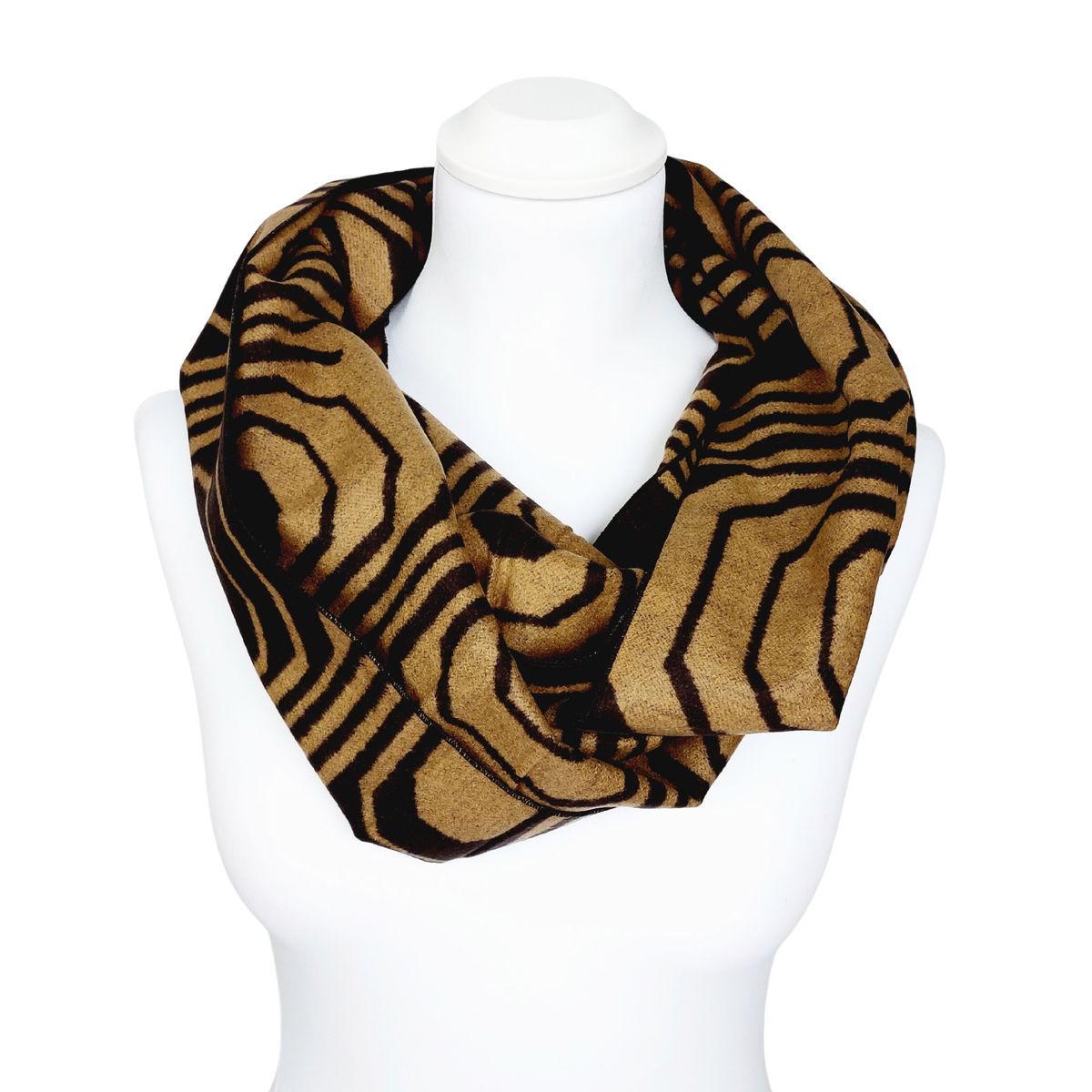 Retro Muster Seiden Loop Schal
