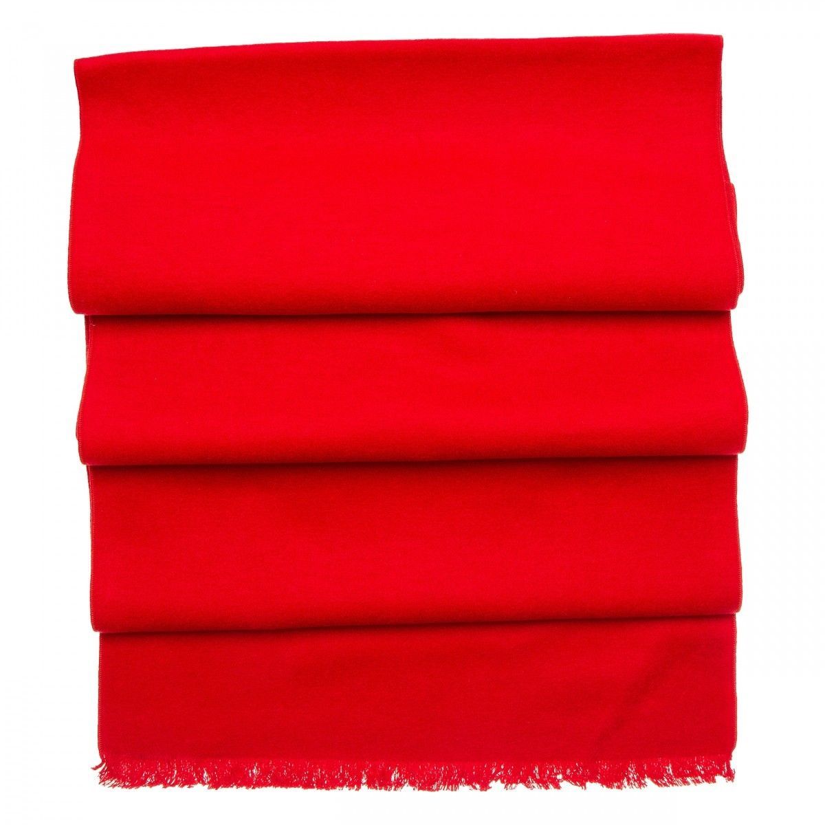 Einfarbiger roter Seidenflanell Schal