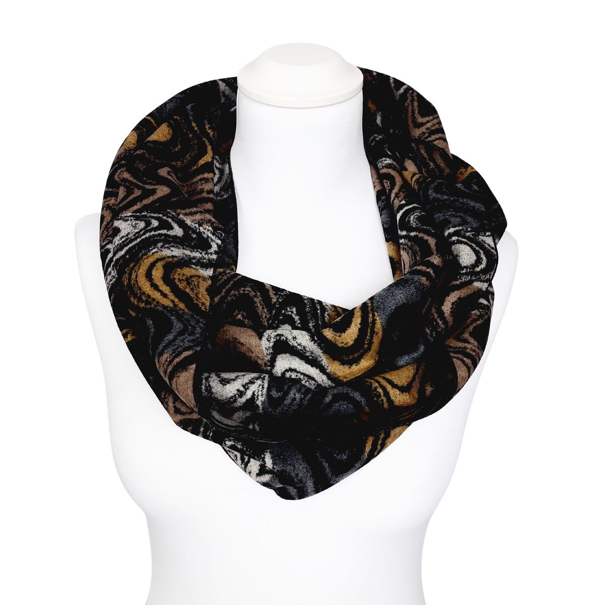 Loopschal Seidenflanell Schal mit Wellenmuster