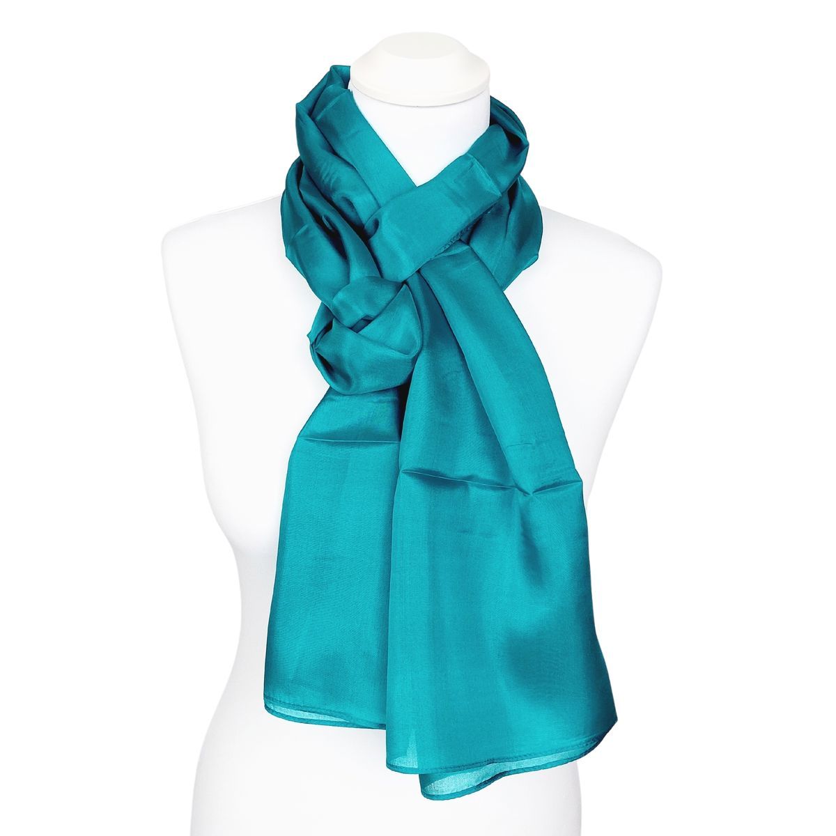 Grün-Türkiser Seidenschal Halstuch