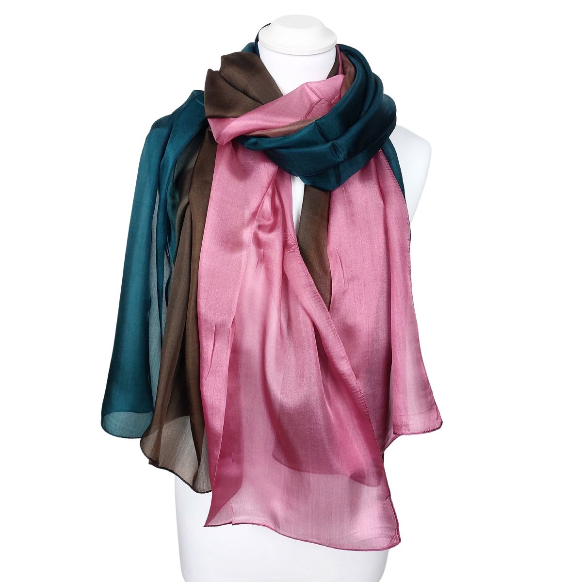 Farbverlauf Seidenchiffon Schal Tuch