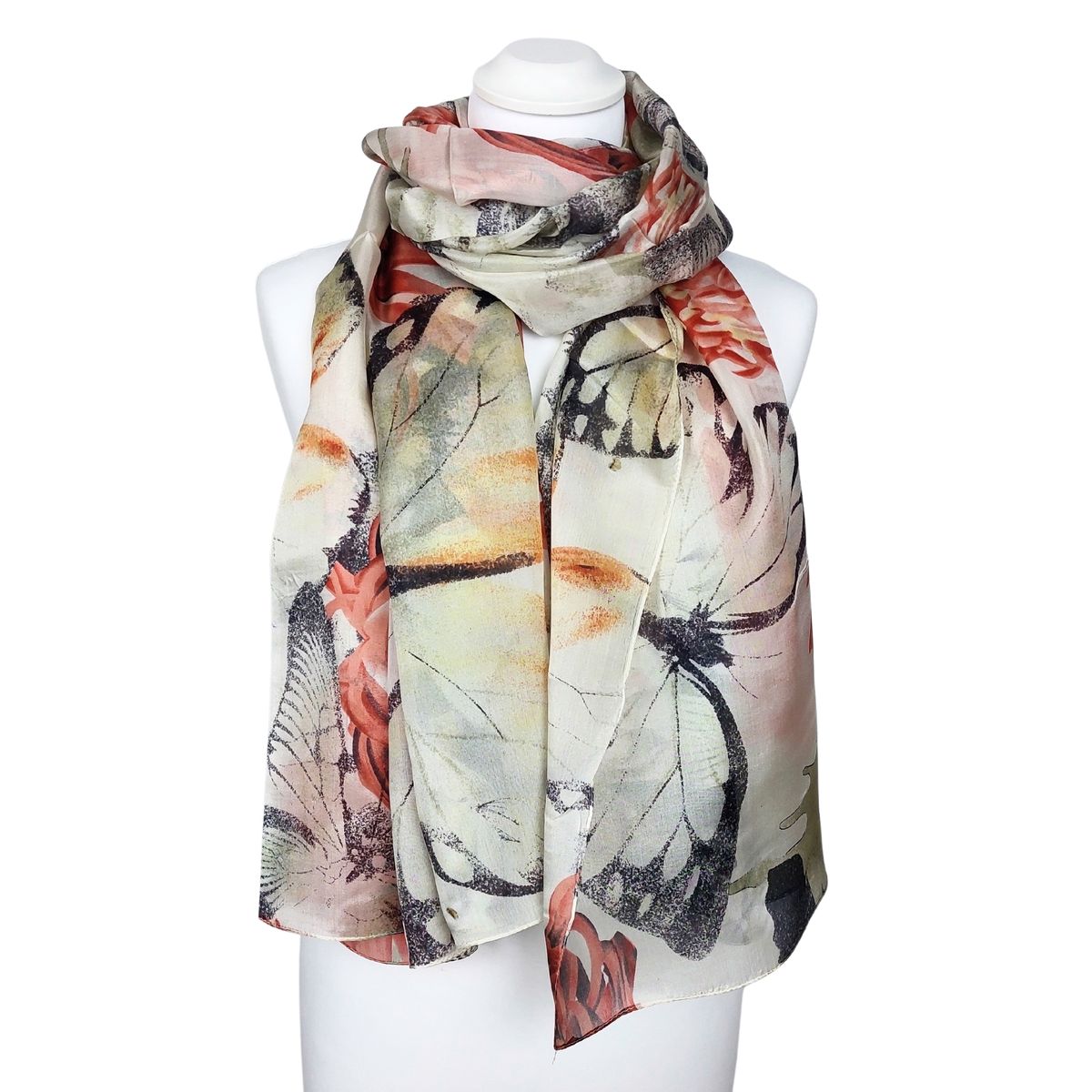 Seidenschal mit floralem Muster